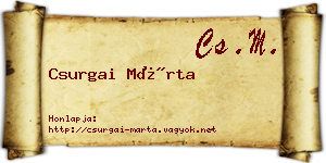 Csurgai Márta névjegykártya